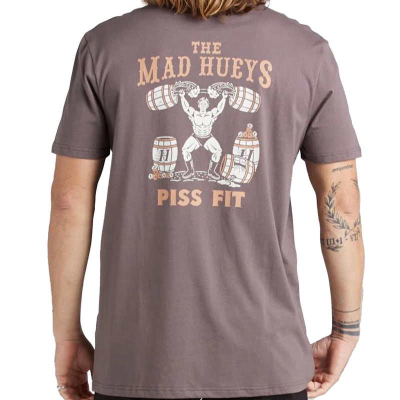 MAD HUEYS PISS FIT SS TEE IRON PIGMENT
