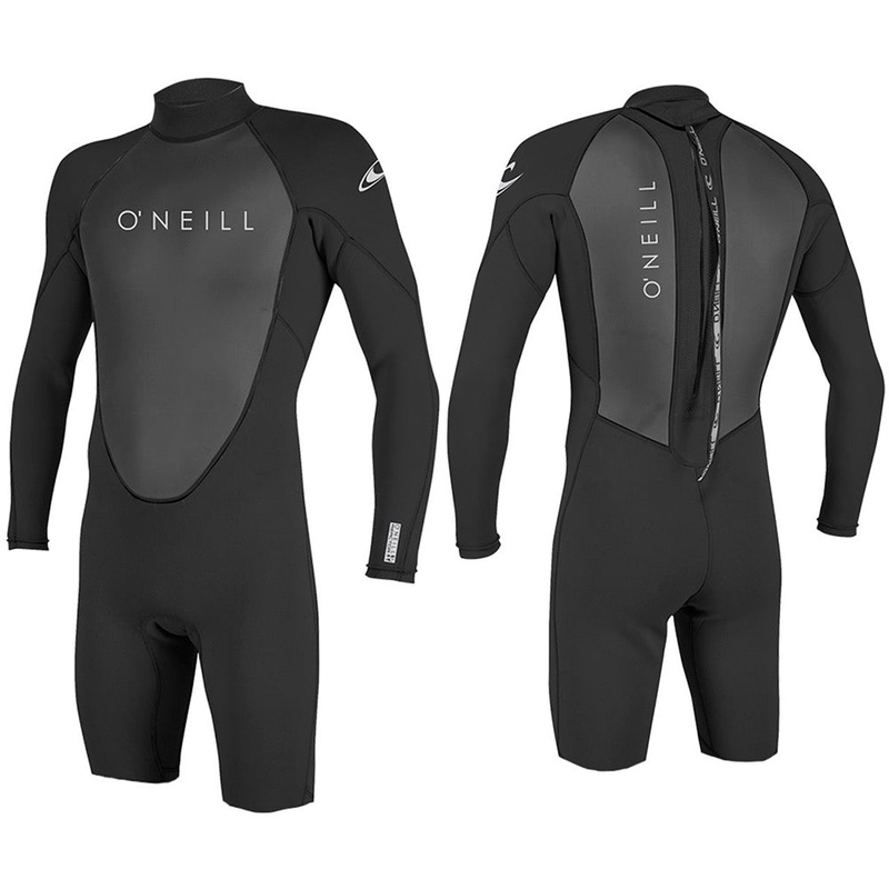 O'NEILL REACTOR II BACK ZIP LONG SLEEVE 2MM SPRING SUIT BLACK