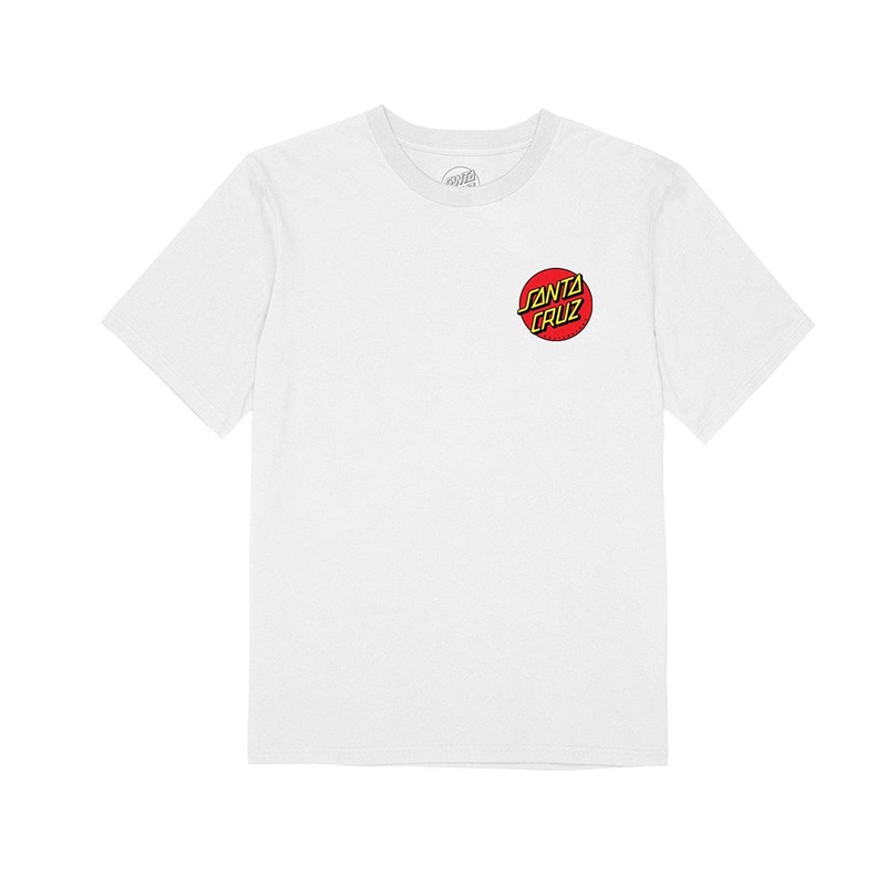 SANTA CRUZ BOYS CLASSIC DOT TEE REGULAR FIT WHITE