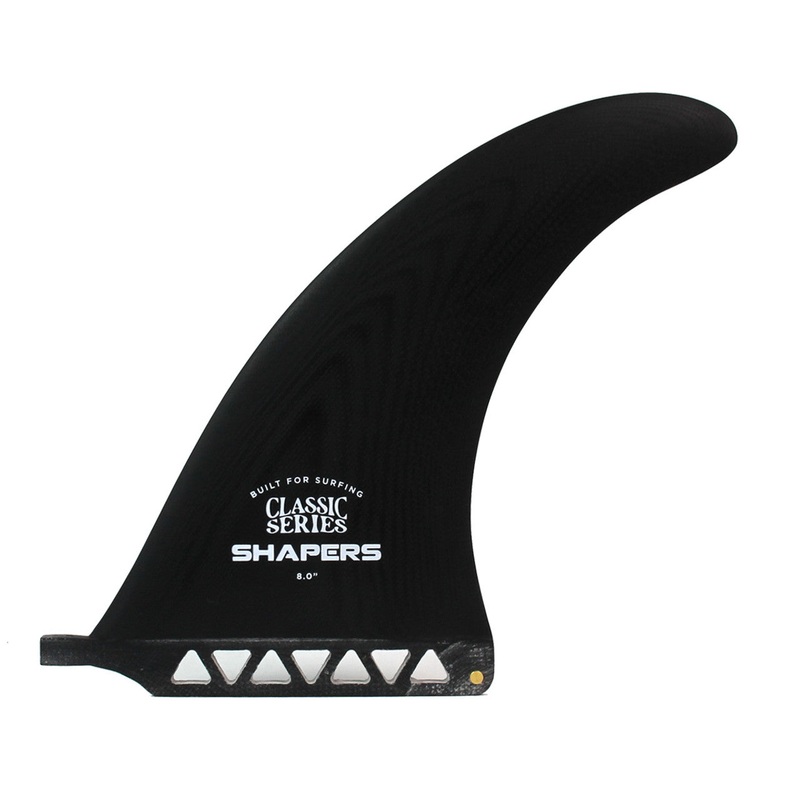 SHAPERS 8" CLASSIC SERIES BLACK LONGBOARD FIN