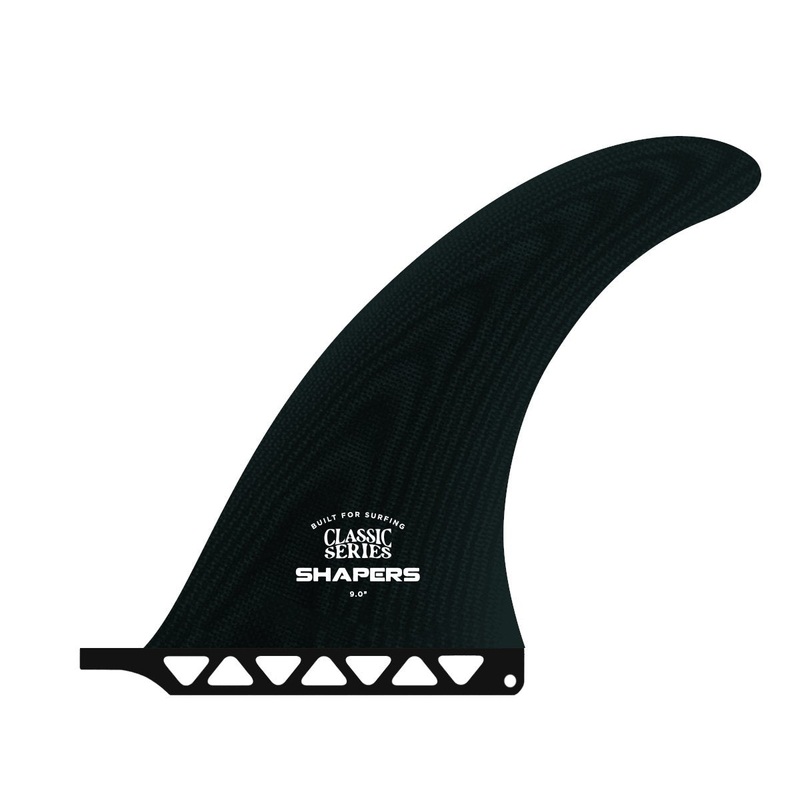 SHAPERS 9" CLASSIC SERIES LONGBOARD FIN TRANSLUCENT BLACK
