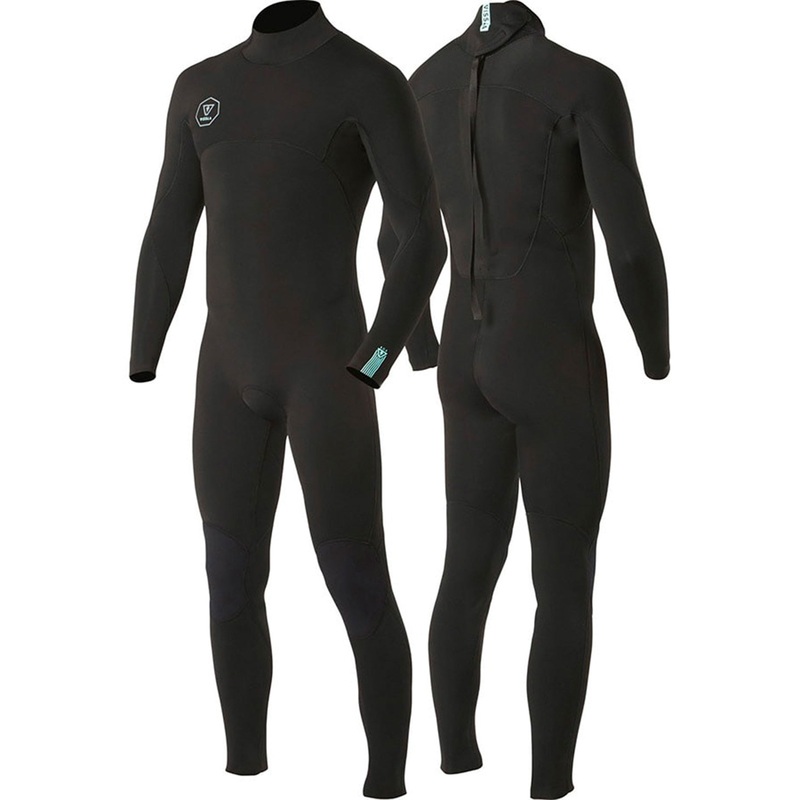 VISSLA 7 SEAS 4/3MM FULL BACK ZIP STEAMER BLACK