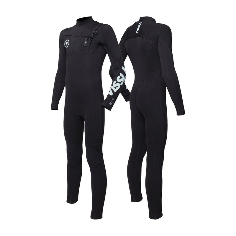VISSLA YOUTH 7 SEAS 3/2MM JADE TAG CHEST ZIP STEAMER
