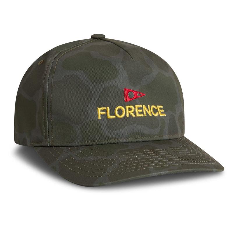 FLORENCE LOGO TWILL HAT BURNT CAMO OLIVE