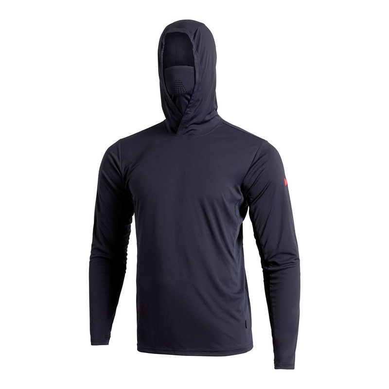 FLORENCE MARINE X LS SUN PRO HOODED MAX UPF SHIRT DARK NAVY