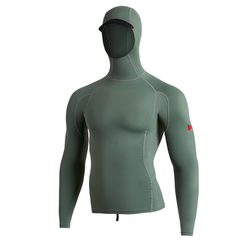 FLORENCE STANDARD ISSUE LONG SLEEVE HOODED RASH GUARD DARK SAGE