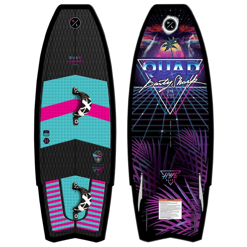 Hyperlite LTD Party Shark Quad Strapped Wakesurf Board