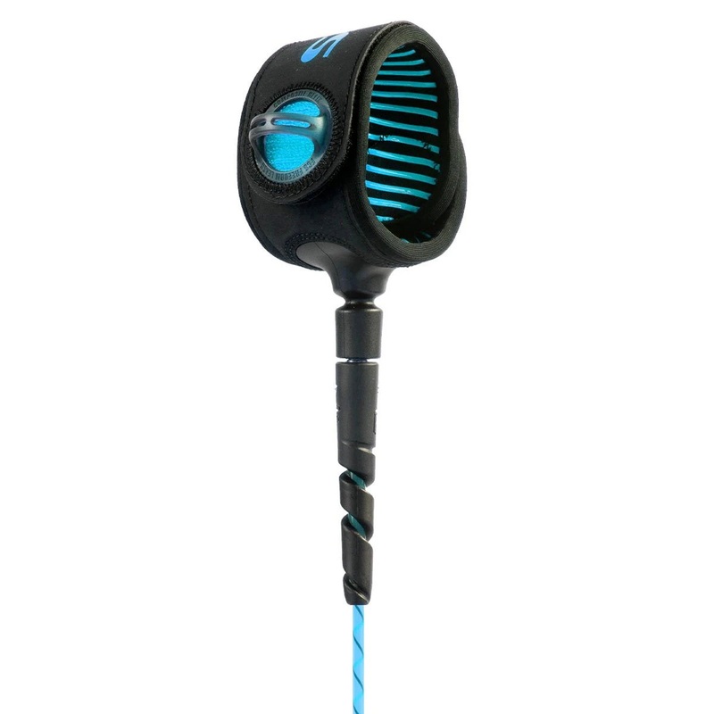 FCS Freedom Helix All Round Surfboard Leash - 6'/Blue/Black