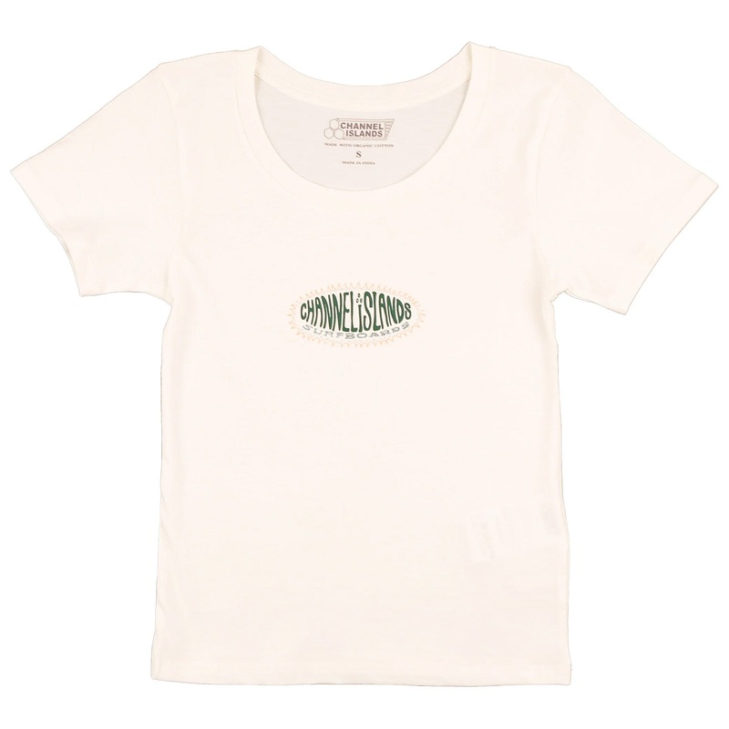 Channel Islands Starburst Fitted Crop Women's S/S T-Shirt - White