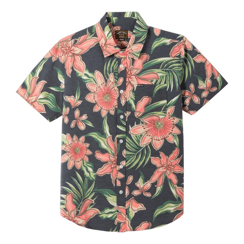 Dark Seas Warren Woven Men's S/S Dress Shirt - Black