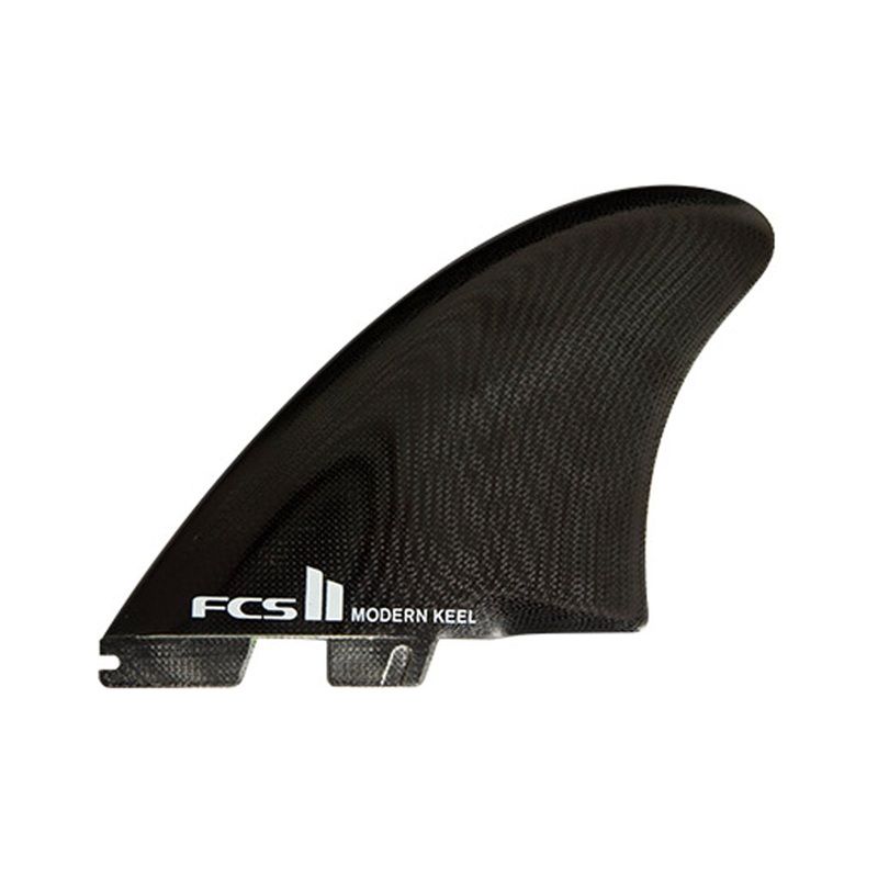 FCS II Modern Keel Performance Glass Twin Surfboard Fins - Black