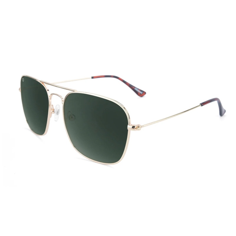 Knockaround Mount Evans Men's Sunglasses - Gold/Aviator Green Polarized
