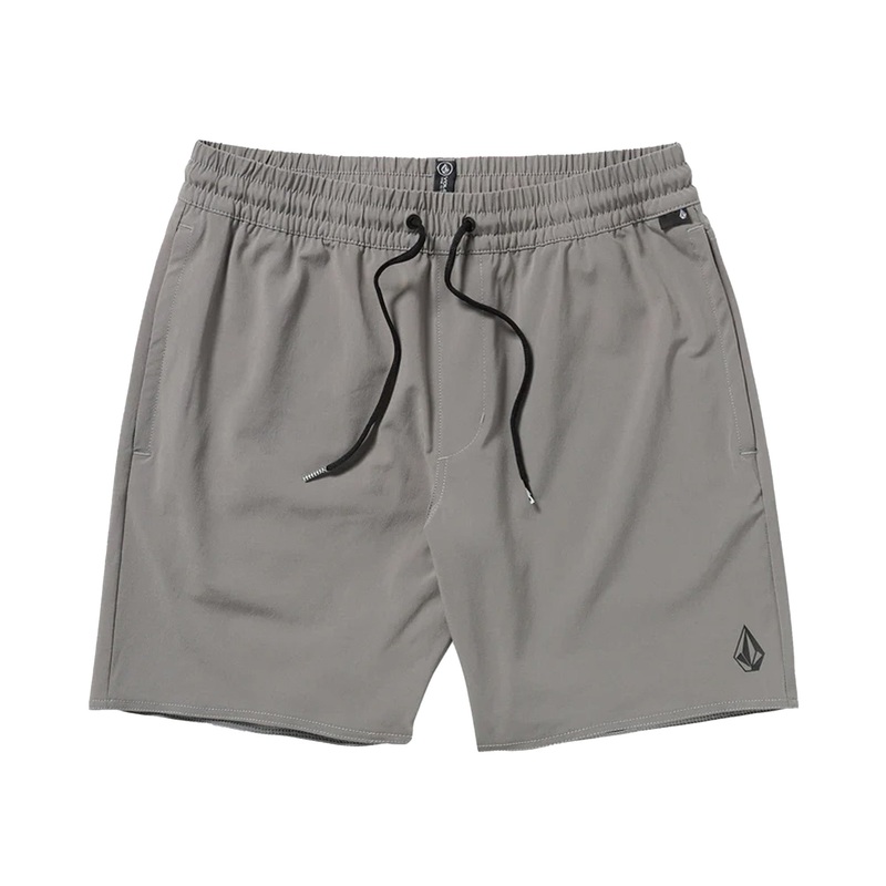 Volcom Nomoly Elastic Waist 18" Men's Walkshorts - Pewter