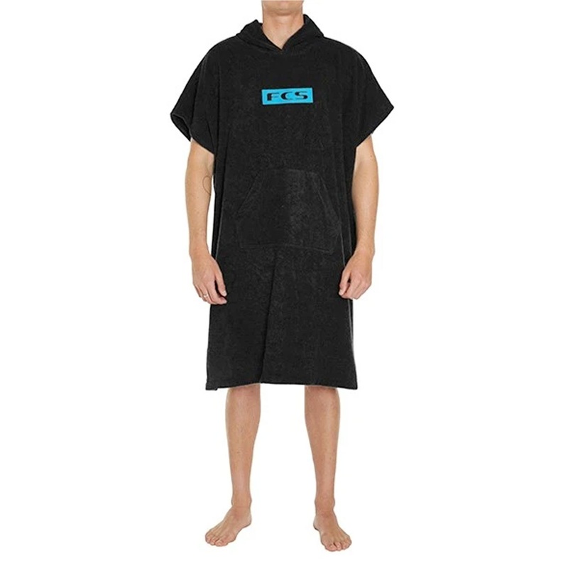 FCS Changing Surf Poncho - Black/Blue
