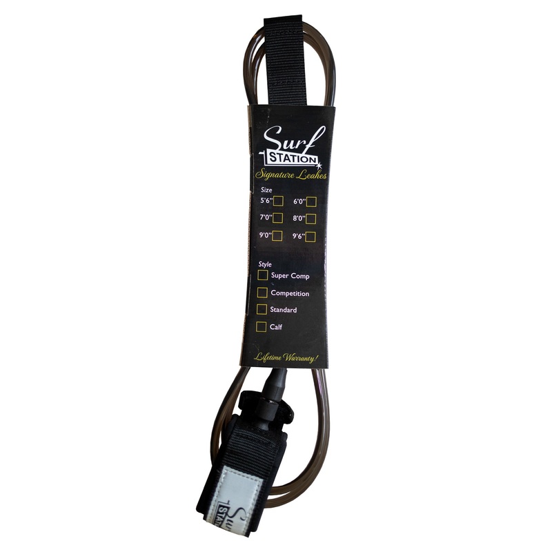 Surf Station Signature Series Surfboard Leash - 7'/Black