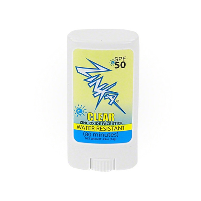 Zinka Clear Zinc Oxide SPF 50 Face Stick Sunscreen