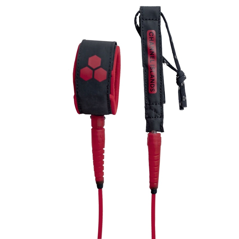 Channel Islands Everyday Round Comp Surfboard Leash - 6' x 3/16"/Red