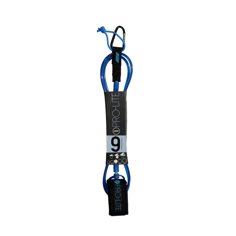 Pro-Lite Freesurf Longboard Ankle Surfboard Leash - 9'/Clear Blue