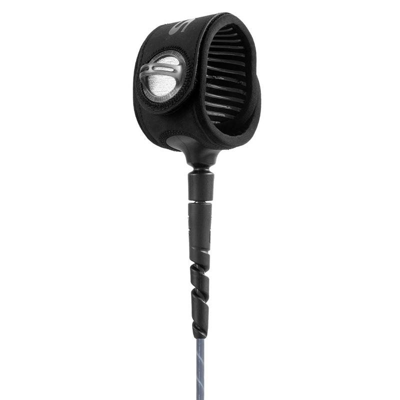 FCS Freedom Helix All Round Surfboard Leash - 7'/Smoke/White