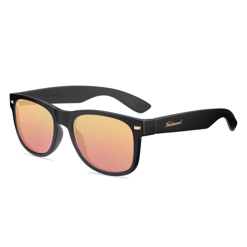 Knockaround Fort Knocks Men's Sunglasses - Matte Black/Rose Gold Polarized