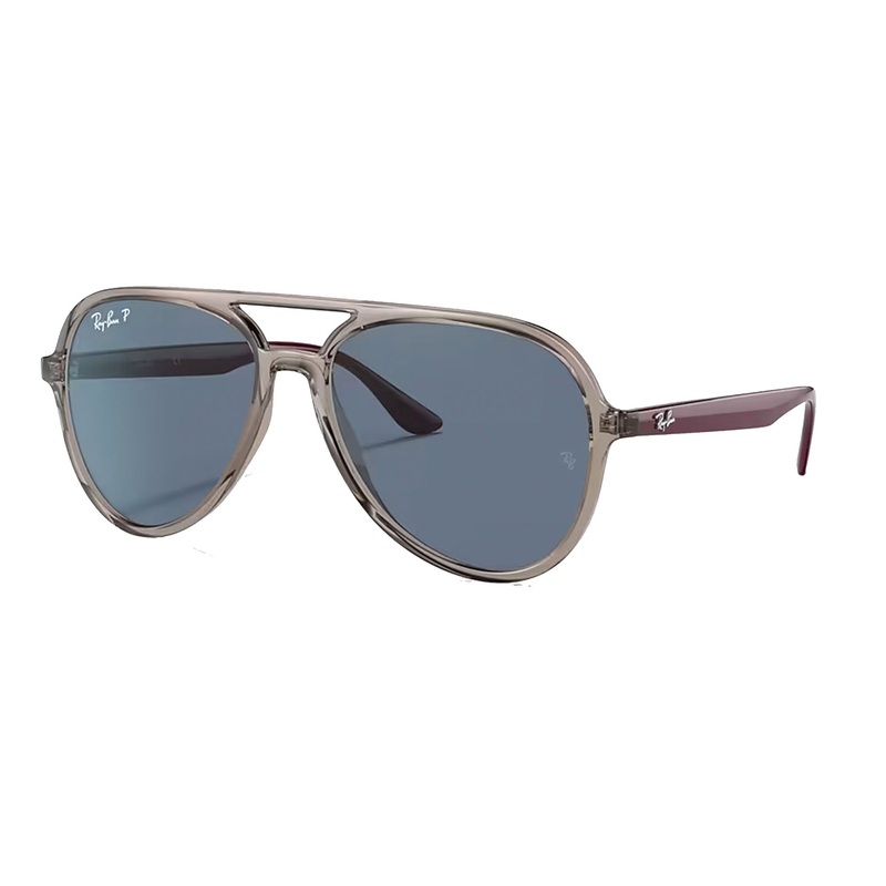Ray-Ban 0RB4376 Men's Sunglasses - Transparent Grey/Dark Blue Polarized