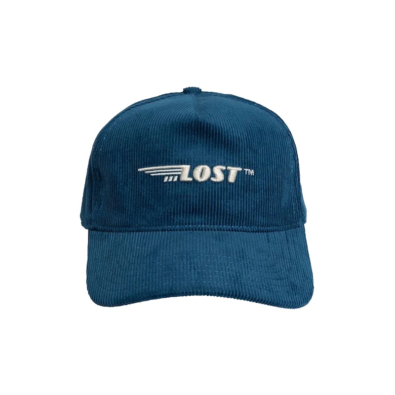 Lost Winged Corduroy Men's Hat - Atlantic Blue