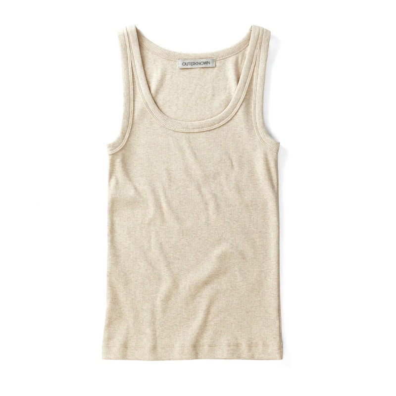 Outerknown Sojourn Ribbed Women's Tank Top - Oatmeal Heather