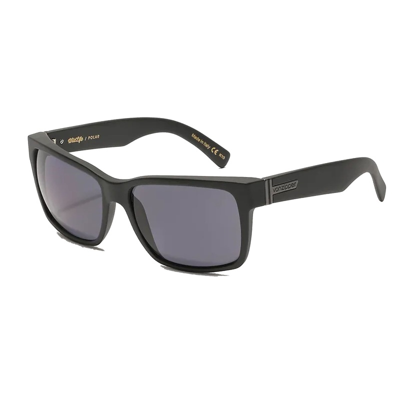 VonZipper Elmore Men's Sunglasses - Black Satin/Wild Vintage Grey Polarized