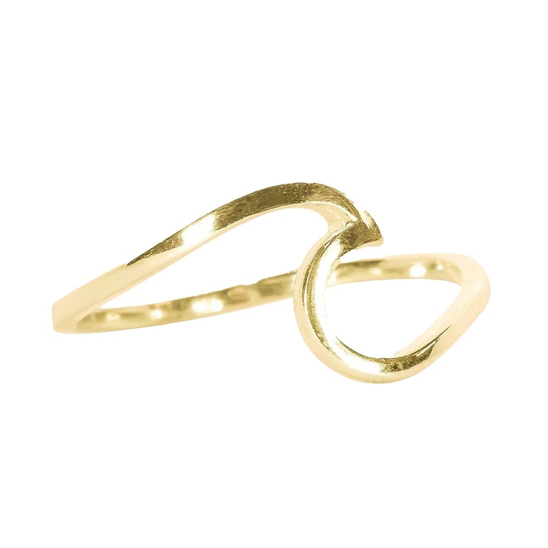 Pura Vida Wave 6 Ring - Gold
