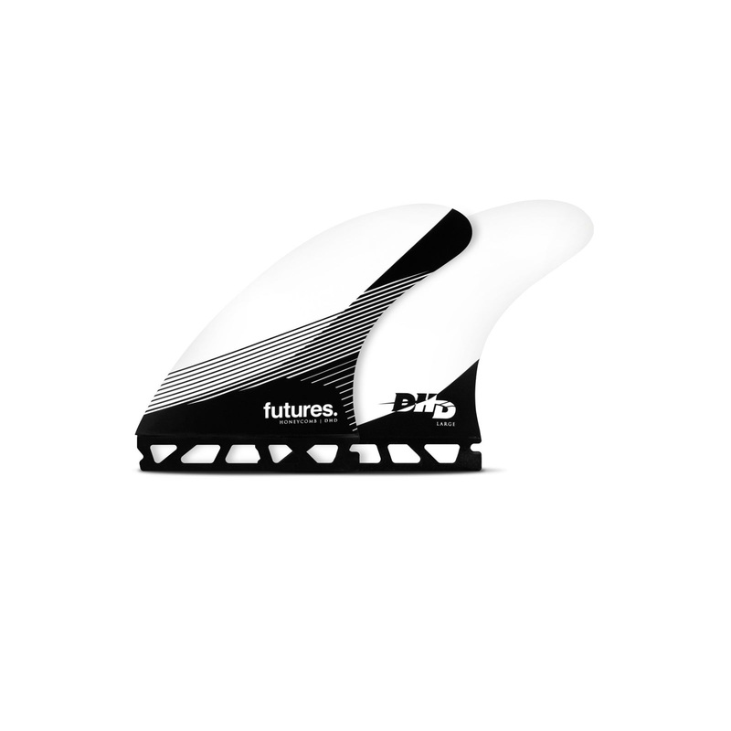 Futures DHD Honeycomb Tri Surfboard Fins - Large/White