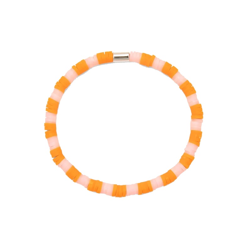 Pura Vida Seascape Vinyl Disc Stretch Bracelet - Golden Poppy