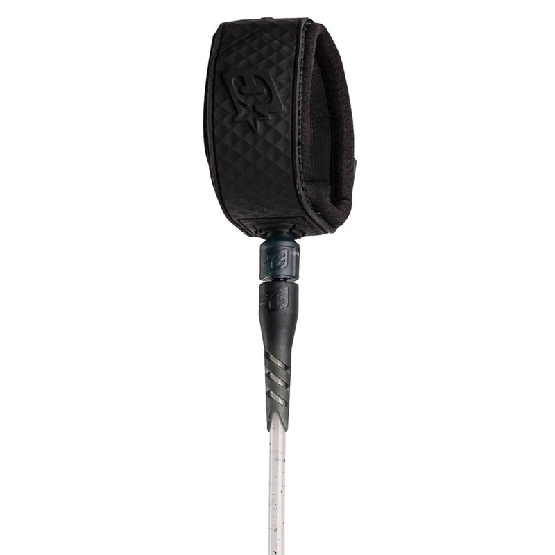 Creatures of Leisure Reliance Comp Surfboard Leash - 6'/White Speckle Black