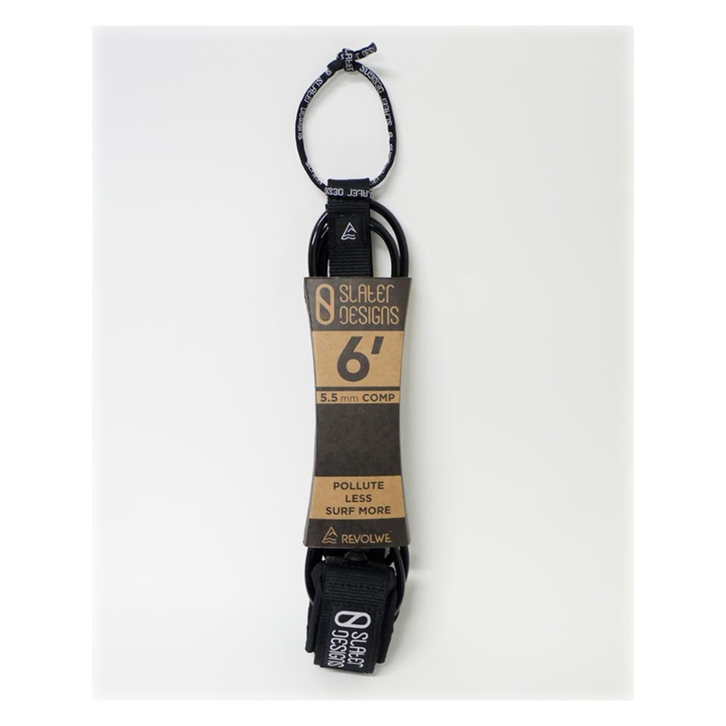 Slater Designs Comp Surfboard Leash - 6'/Black