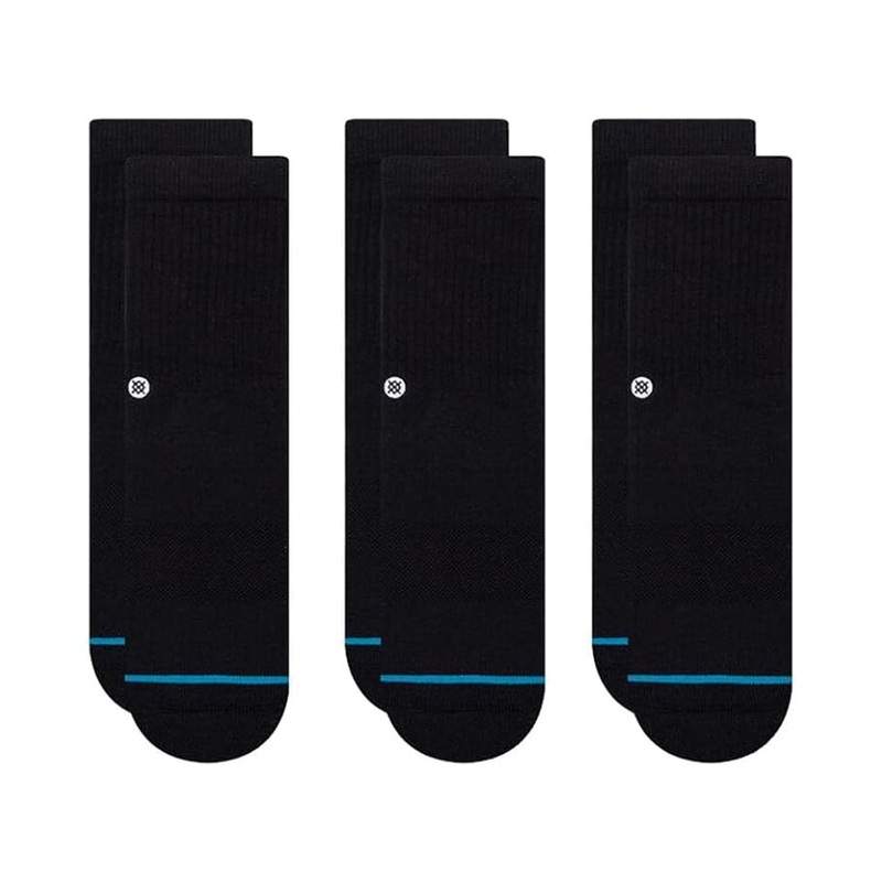Stance Icon St 3-Pack Kid's Socks - Black