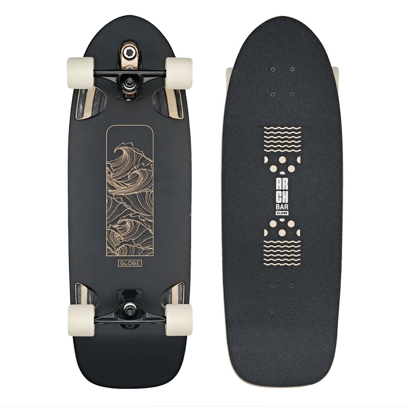 Globe Walrus 31'' Complete Longboard Skateboard - Black/Peaking