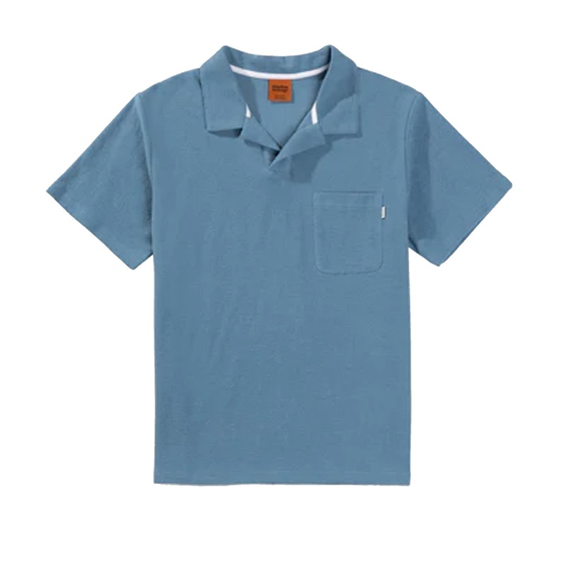 Rhythm Vintage Terry Polo Men's S/S Dress Shirt - Slate