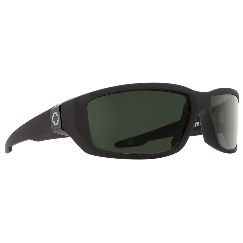 Spy Dirty Mo Men's Polarized Sunglasses - Soft Matte Black/Happy Gray Green