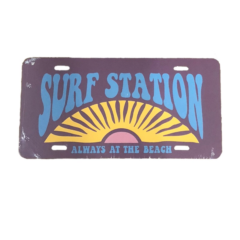 Surf Station License Plate - Sunrise