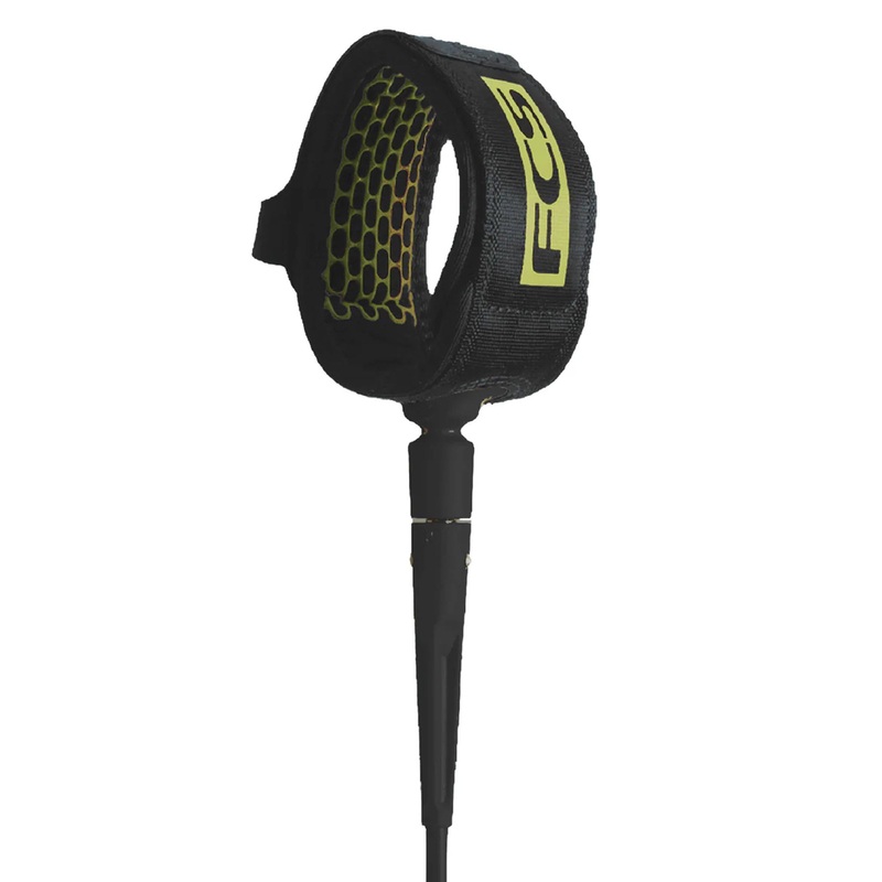FCS Competition Essential Surfboard Leash - 6'/Coal Lime