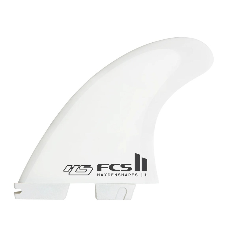 FCS II HS PC Carbon Five Surfboard Fins - Medium/White