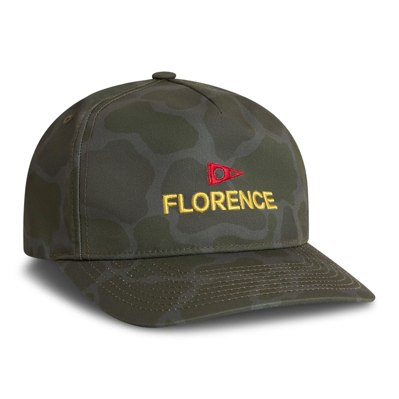 Florence Marine X Logo Structured Twill Men's Hat - Burnt Olive Camo