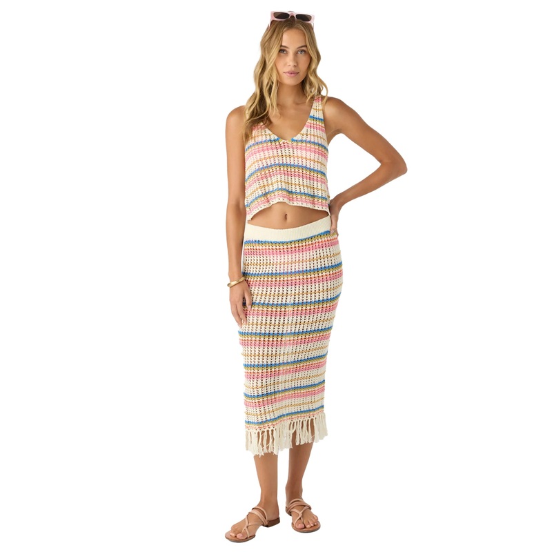O'Neill Ryan Striped Women's Tank - Vanilla