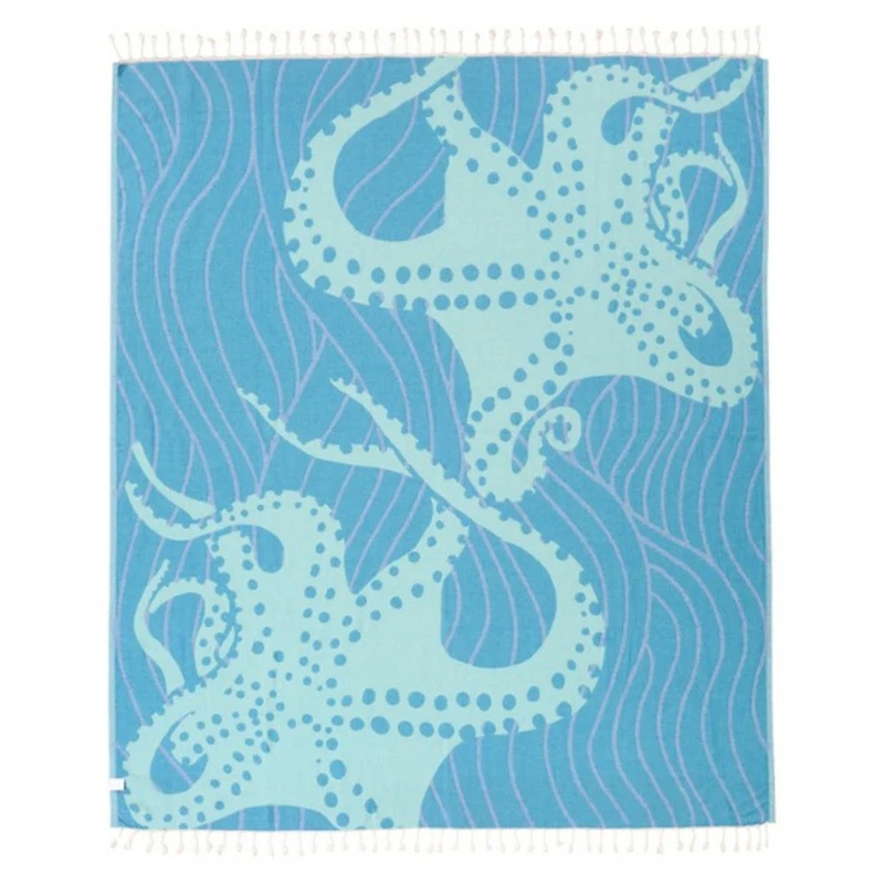 Sand Cloud Octotwins XL Beach Towel - Blue
