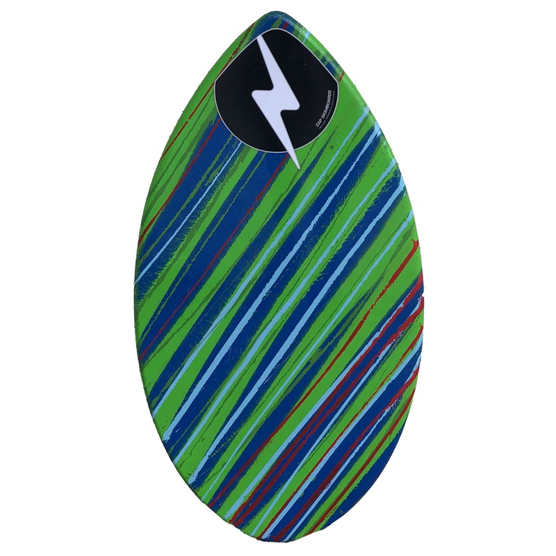 Zap 35" Mini Lazer Skimboard - Green/Blue Lines