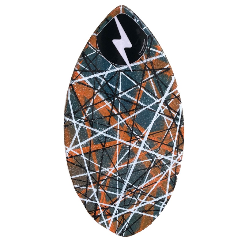 Zap 40" Lazer Skimboard - Orange/Grey/Criss Cross