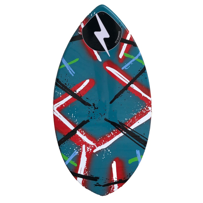 Zap 40" Lazer Skimboard - Teal/Red/Black