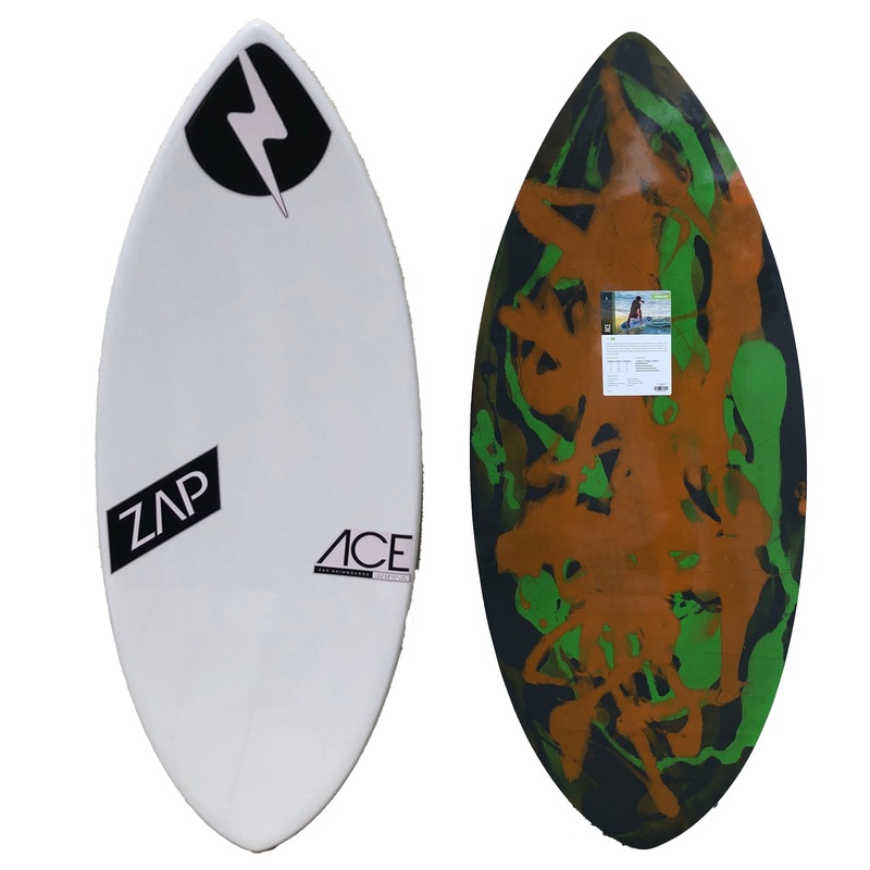 Zap ACE 52" Skimboard - White/Orange Green
