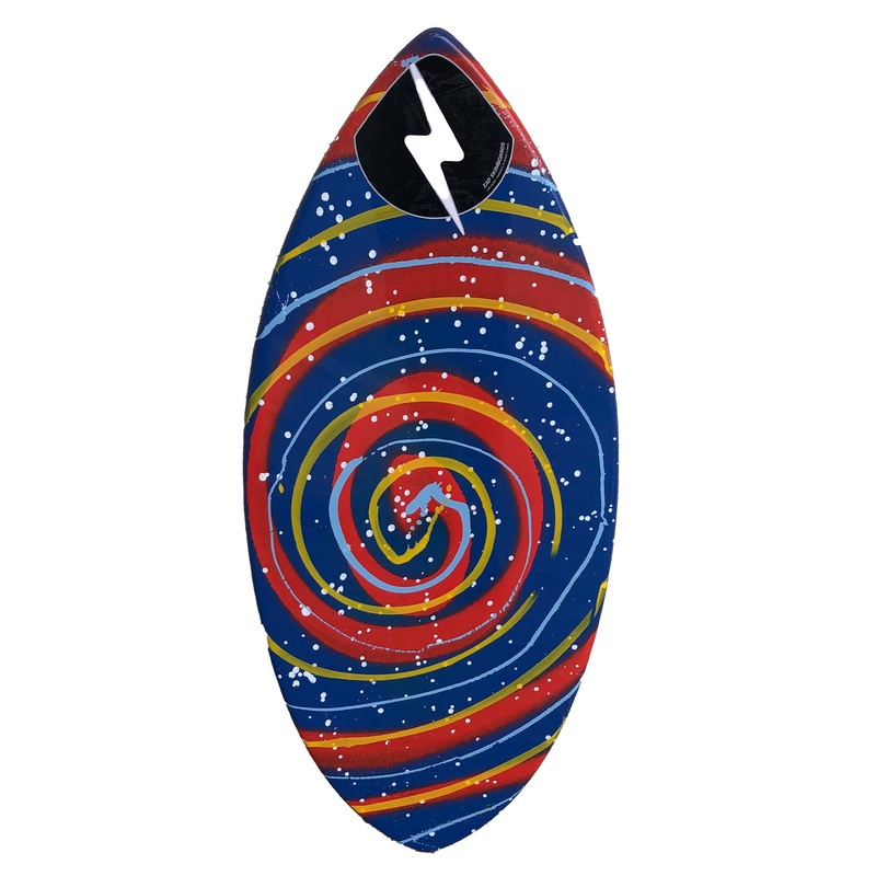 Zap Medium Wedge 45" Skimboard - Blue/Orange Swirl