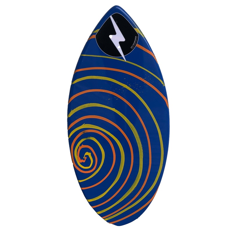 Zap Medium Wedge 45" Skimboard - Blue/Orange/Yellow Curves