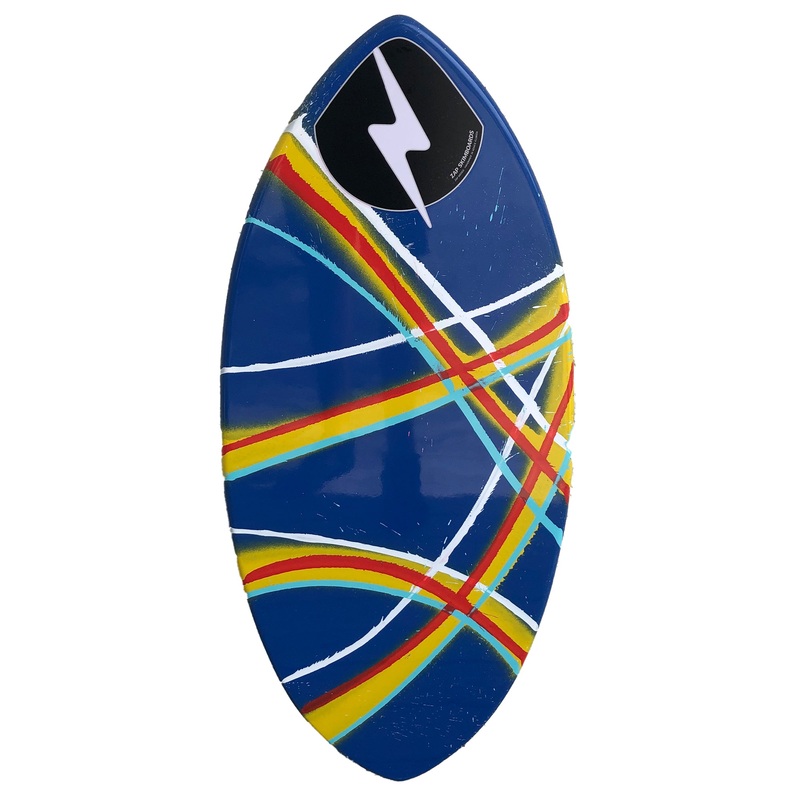 Zap Small Wedge 40" Skimboard - Blue/Criss Cross